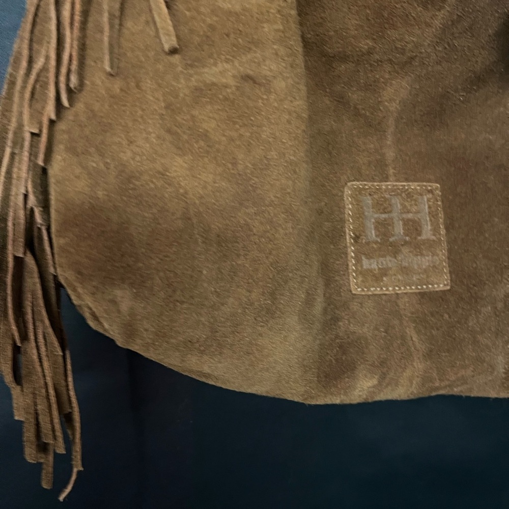 Haute Hippie Brown Suede Fringe Hobo Bag NWT - Picture 8 of 15